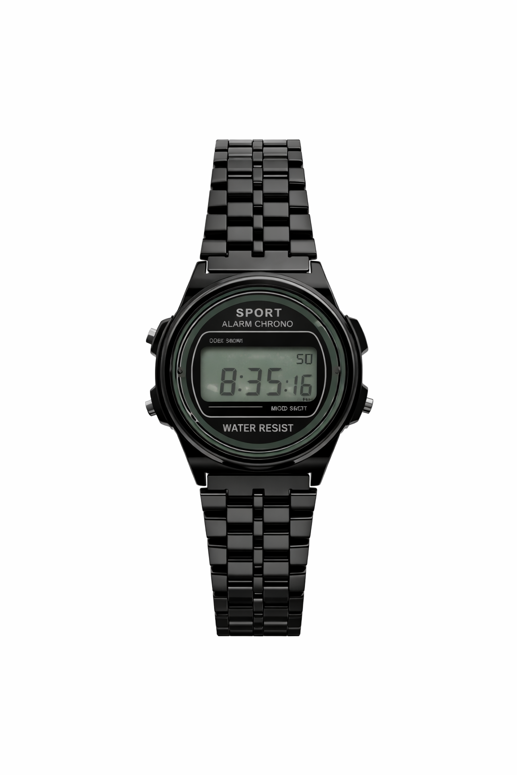 Reloj vintage acero quirúrgico black